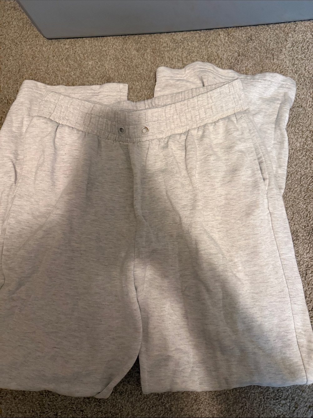 Off WhiteElastic Waist Casual Sweatpants